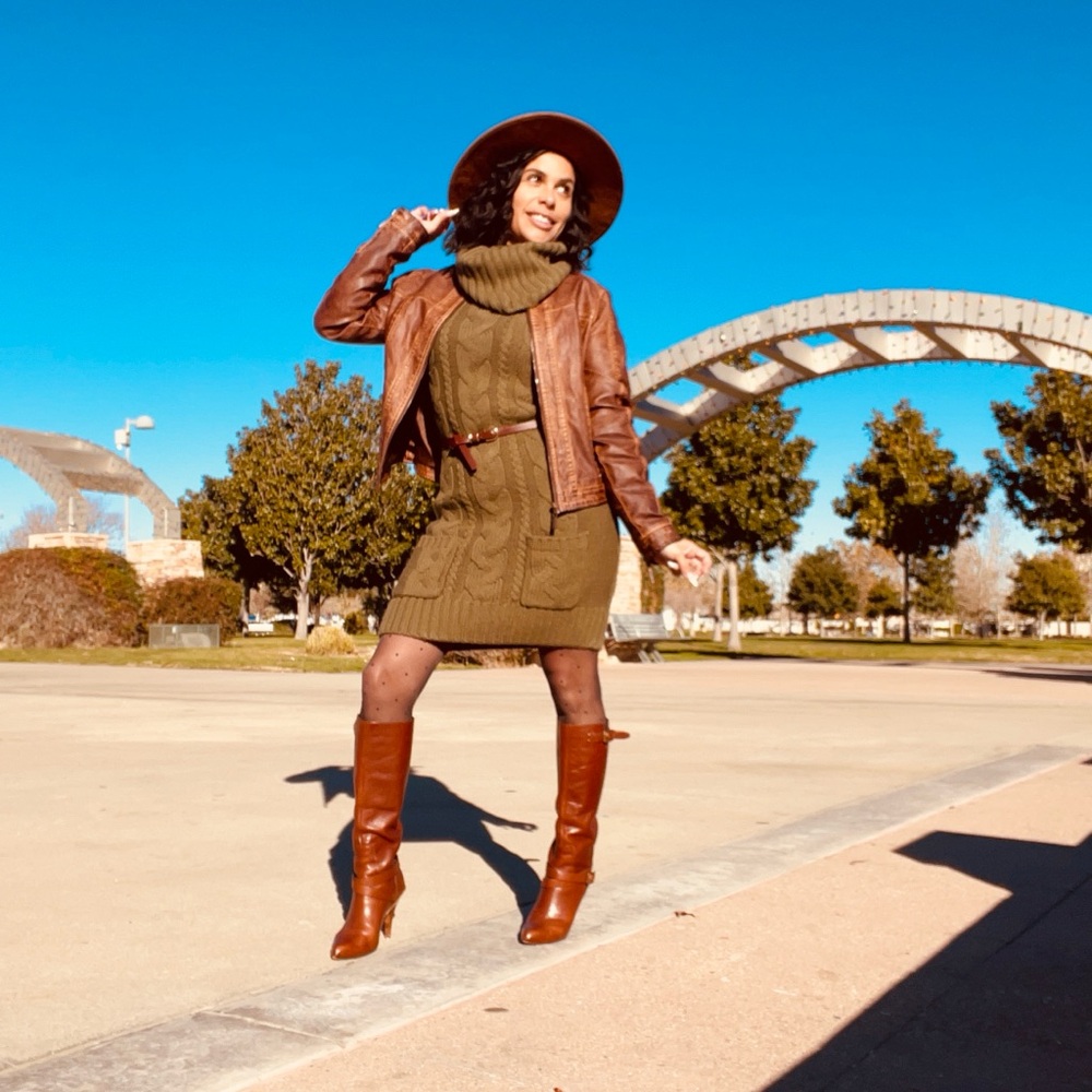 Olive Sweater Dress